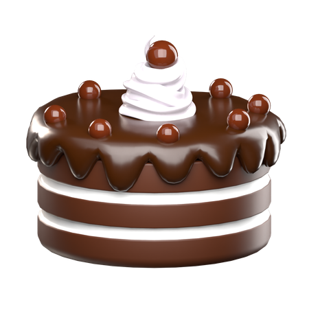 Bolo de chocolate  3D Icon