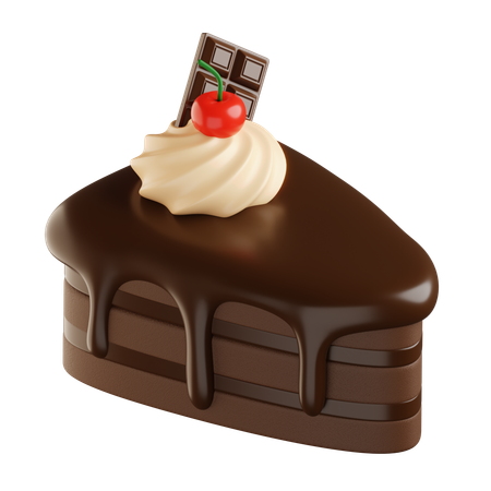 Bolo de chocolate  3D Icon