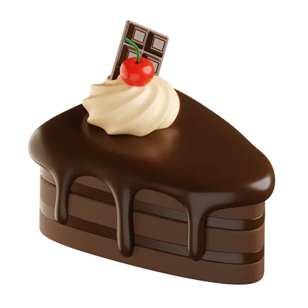 Bolo de chocolate  3D Icon