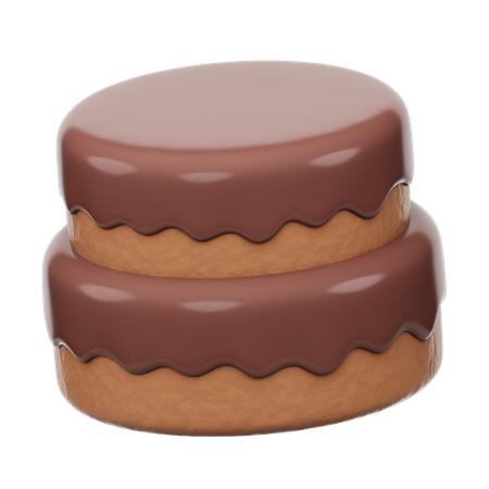 Bolo de chocolate  3D Icon