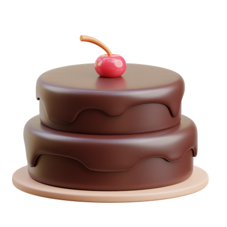 Bolo de chocolate  3D Icon