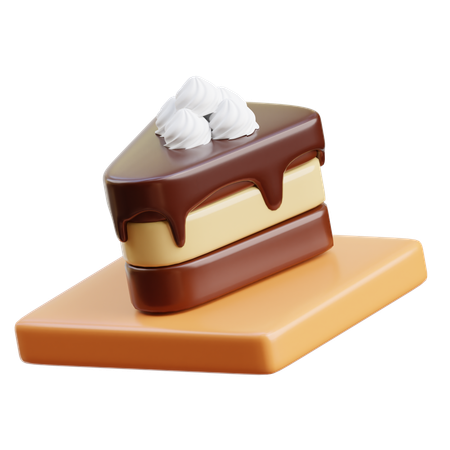 Bolo de chocolate  3D Icon