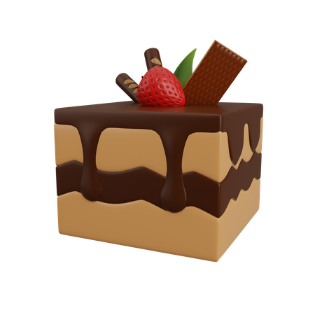 Bolo de chocolate  3D Icon