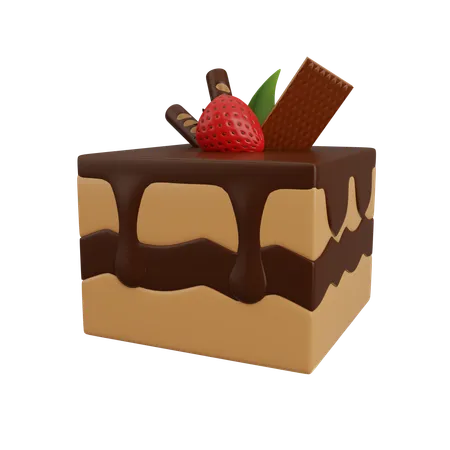 Bolo de chocolate  3D Icon