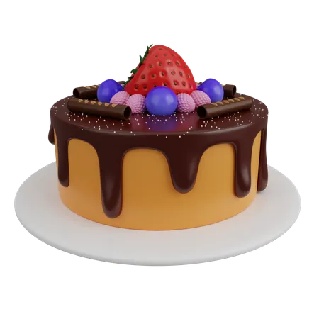 Bolo de chocolate  3D Icon