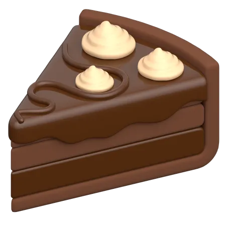 Bolo de chocolate  3D Icon