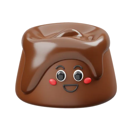 Bolo de ponche de chocolate  3D Icon