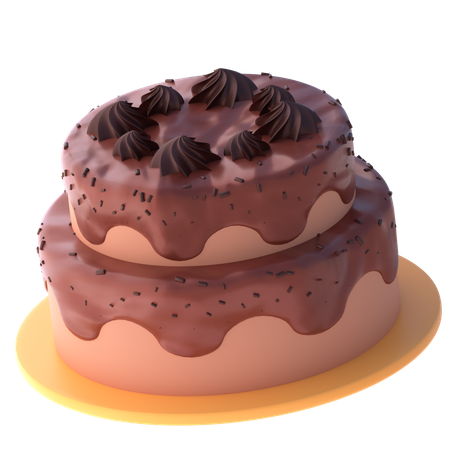 Bolo de chocolate  3D Icon