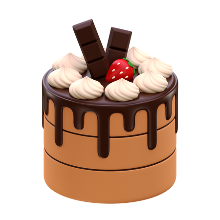 Bolo de chocolate  3D Icon