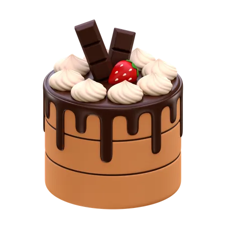 Bolo de chocolate  3D Icon