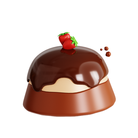 Bolo de chocolate  3D Icon