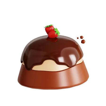 Bolo de chocolate  3D Icon