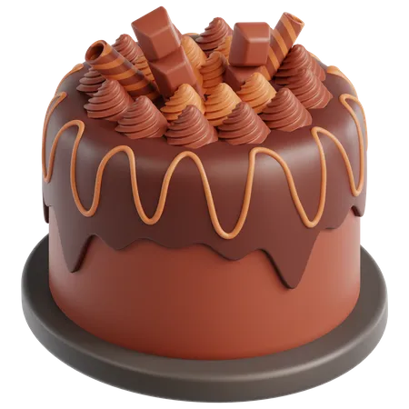 Bolo de chocolate  3D Icon