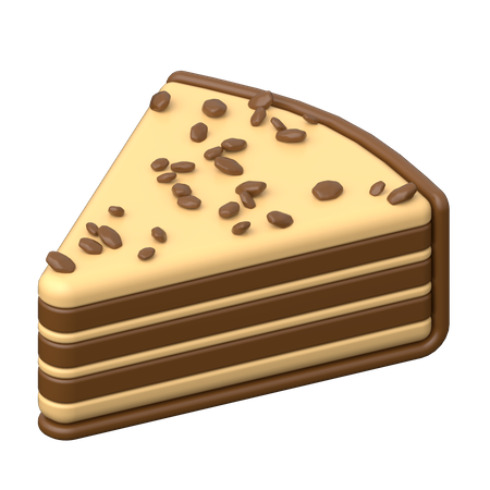 Bolo de chocolate  3D Icon