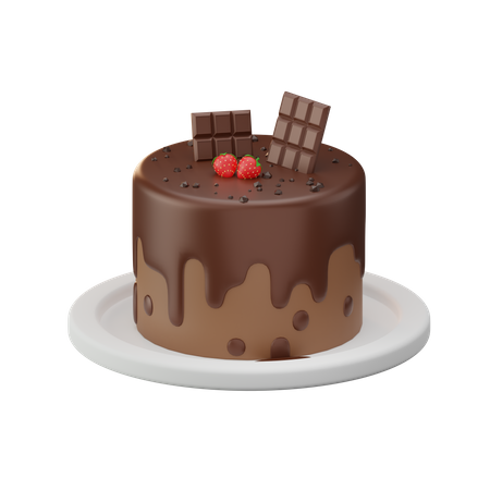 Bolo de chocolate  3D Icon