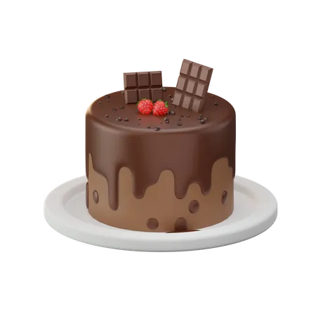 Bolo de chocolate  3D Icon