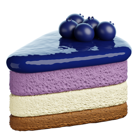 Bolo de fatias de mirtilo  3D Icon