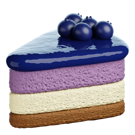 Bolo de fatias de mirtilo  3D Icon