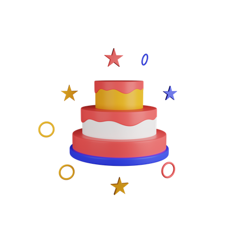 Bolo de festa  3D Icon