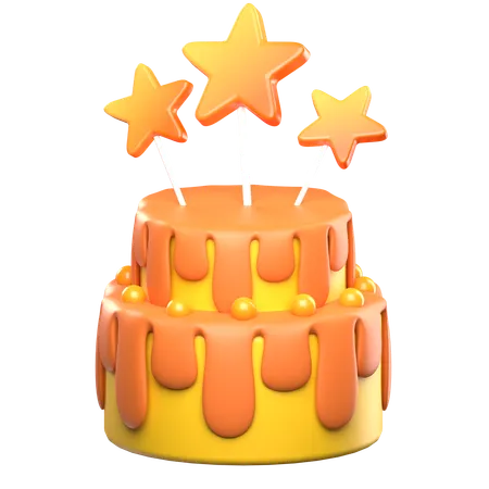 Bolo de laranja  3D Icon