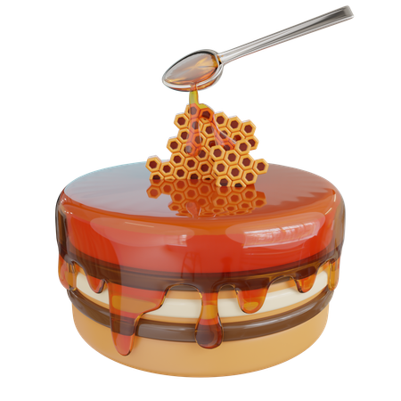 Bolo de mel  3D Icon