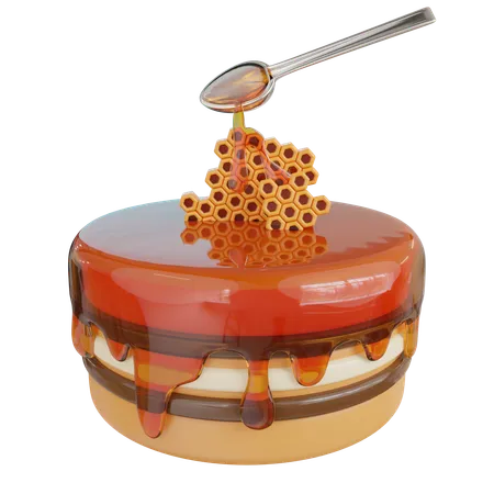 Bolo de mel  3D Icon