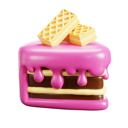 Bolo de morango  3D Icon