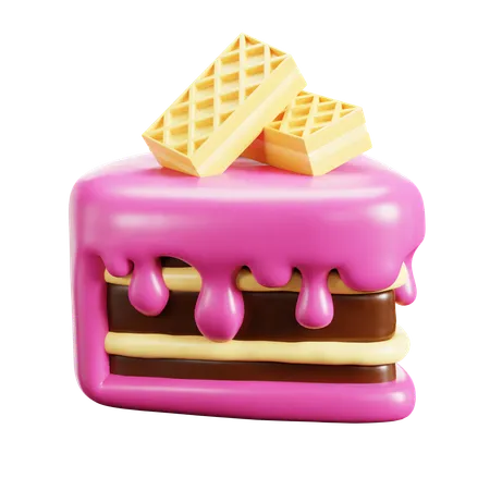 Bolo de morango  3D Icon