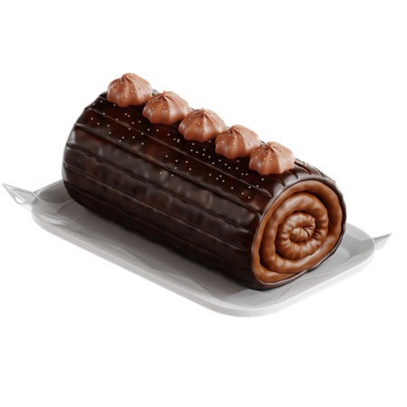 Bolo de yule  3D Icon