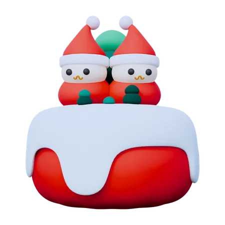 Bolo de Natal  3D Icon