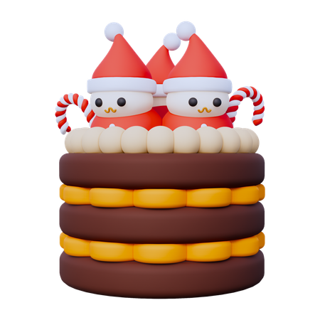 Bolo de Natal  3D Icon