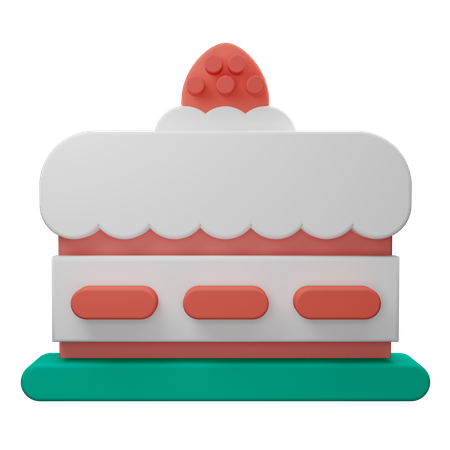 Bolo de Natal  3D Illustration