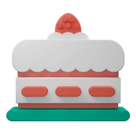 Bolo de Natal  3D Illustration