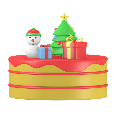 Bolo de Natal  3D Icon