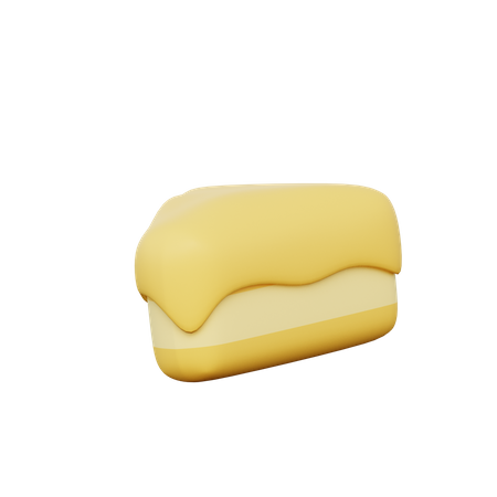 Bolo de queijo  3D Illustration