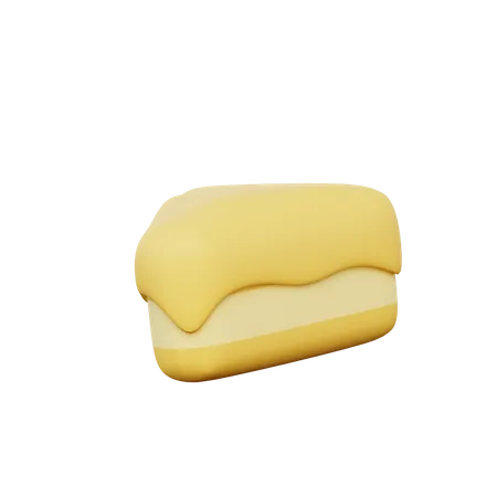 Bolo de queijo  3D Illustration