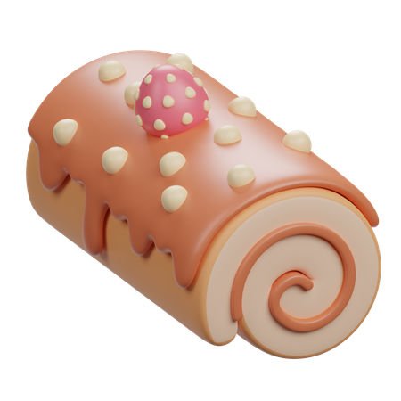 Bolo de rolo  3D Icon