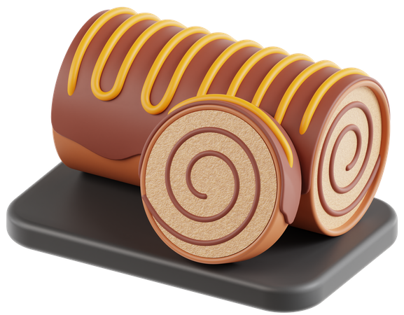 Bolo de rolo  3D Icon