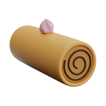 Bolo de rolo  3D Icon