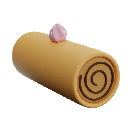 Bolo de rolo  3D Icon