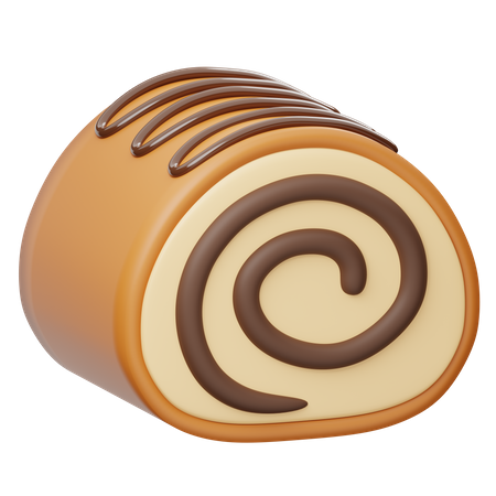 Bolo de rolo  3D Icon