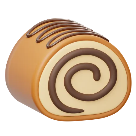 Bolo de rolo  3D Icon