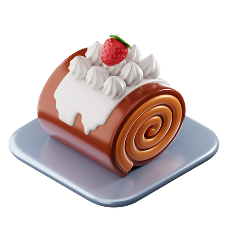 Bolo de rolo  3D Icon