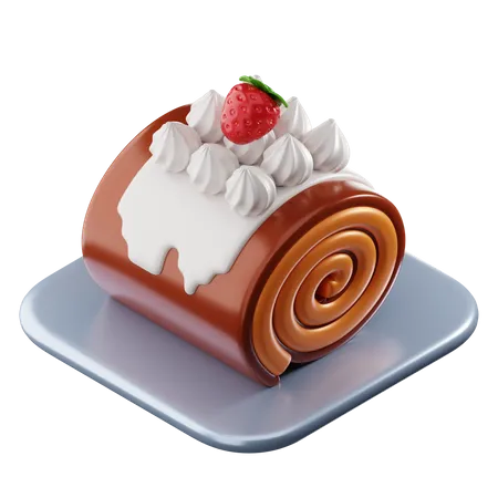 Bolo de rolo  3D Icon