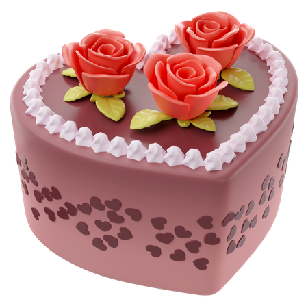 Bolo de rosa  3D Icon