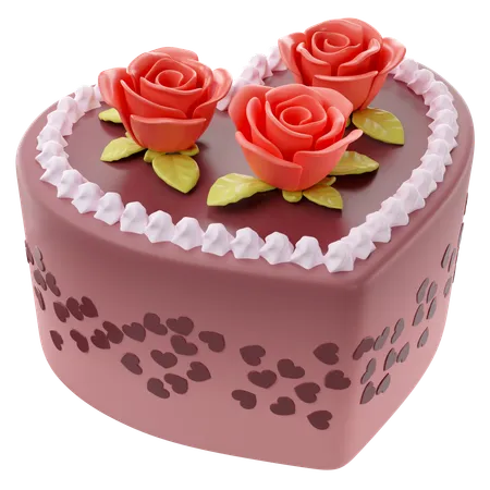 Bolo de rosa  3D Icon