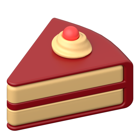 Bolo de veludo vermelho  3D Icon