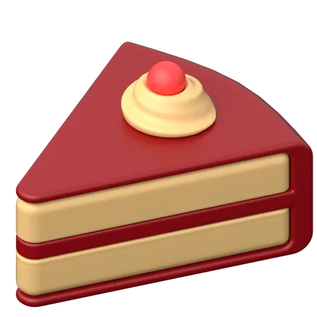 Bolo de veludo vermelho  3D Icon