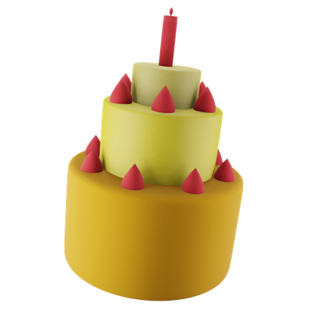 Bolo de festa  3D Icon