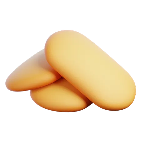 Bolo Língua De Gato  3D Icon